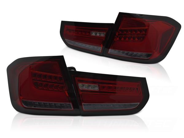 Voll LED Rückleuchten für BMW F30 Limo Bj. 11-15 Rot/Smoke dynamischer Blinker